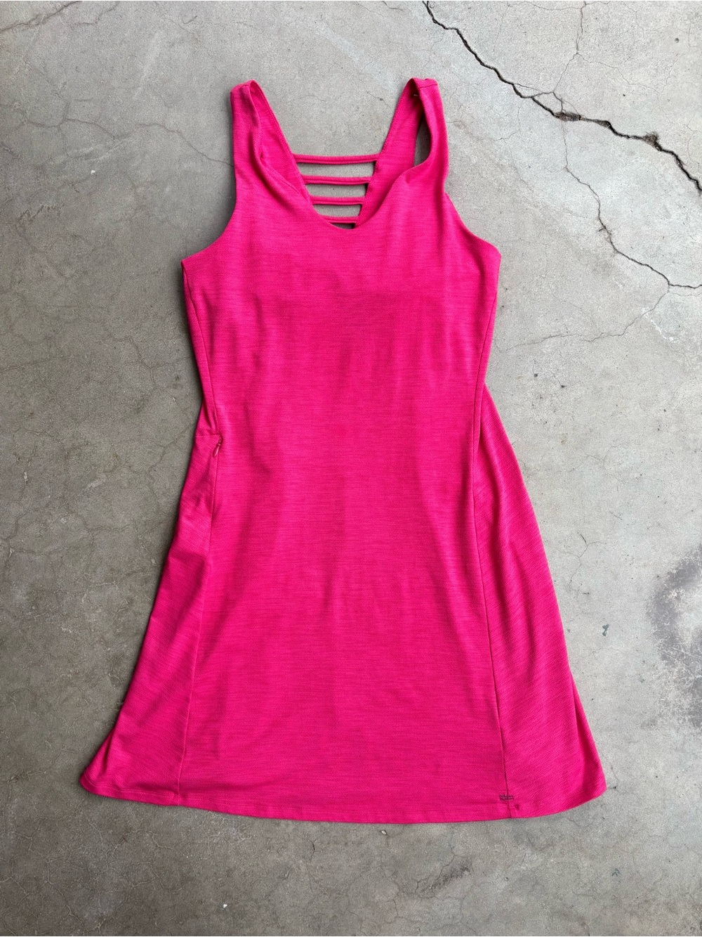 Toad & Co Small Pink Dress Strappy Back Built-In Bra Travel Casual Athletic